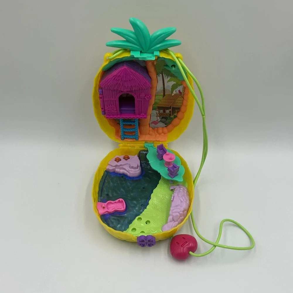 Set of 3 Polly Pocket Playsets - Milkshake, Pineapple & Unicorn Cake Playsets‎